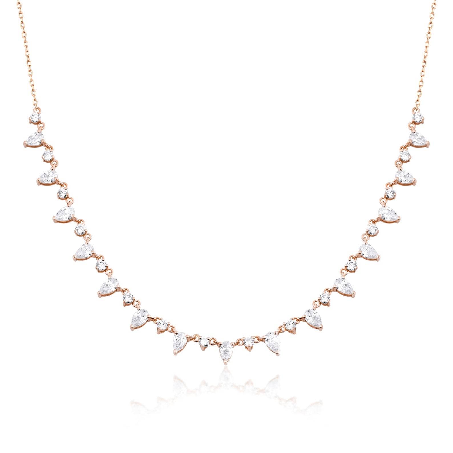Pear Diamond Chain 2.20ct Necklace