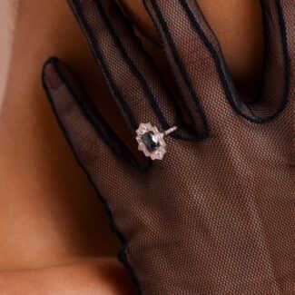 Salt And Pepper Diamond Engagement 1.48ct Ring