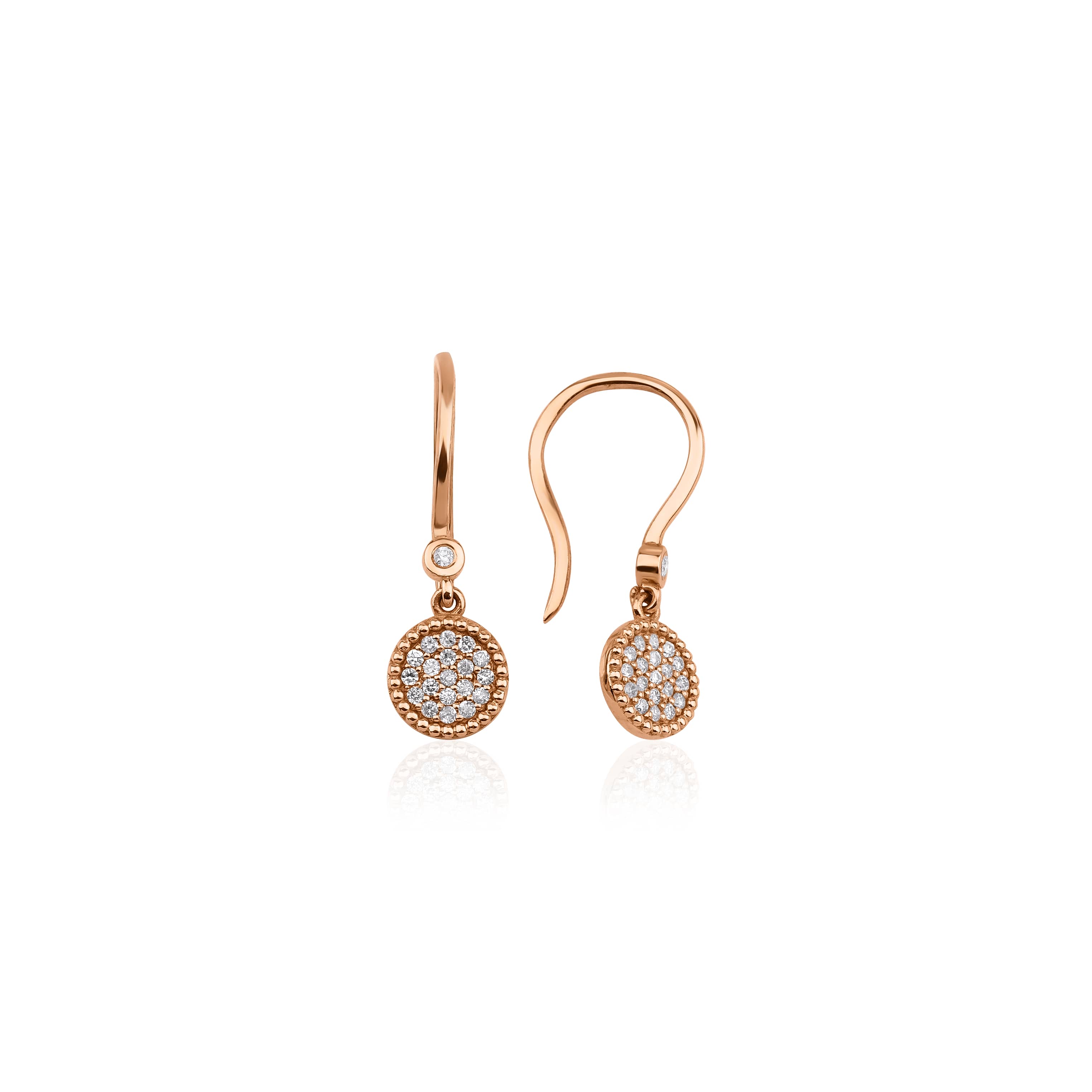 Diamond Solid Gold Hoop 0.10ct Earrings