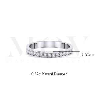 Diamond Half Eternity Solid Gold  0.32ct Ring