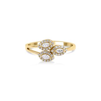 Marquise Diamond Cluster 0.30ct Ring