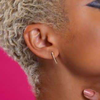 Diamond Huggie Hoop 0.18ct Earrings