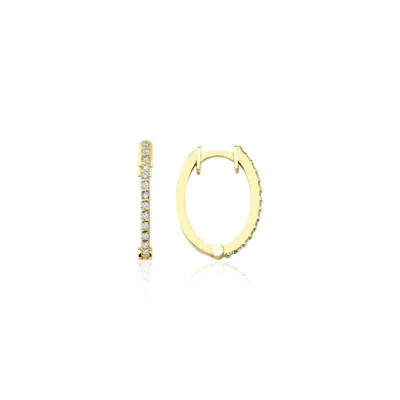 Diamond Huggie Hoop 0.18ct Earrings