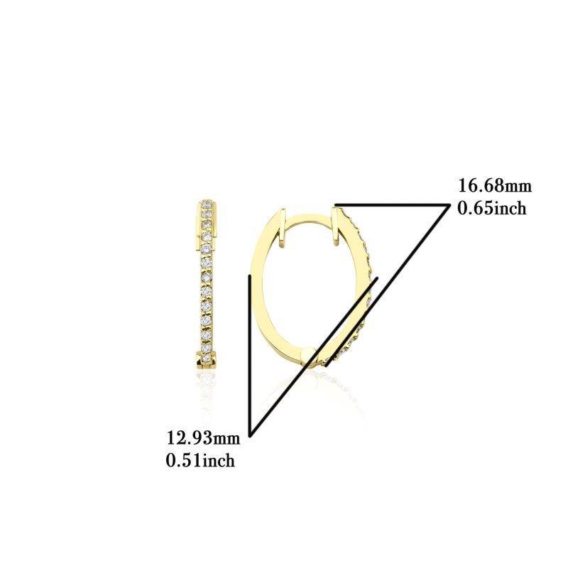 Diamond Huggie Hoop 0.18ct Earrings