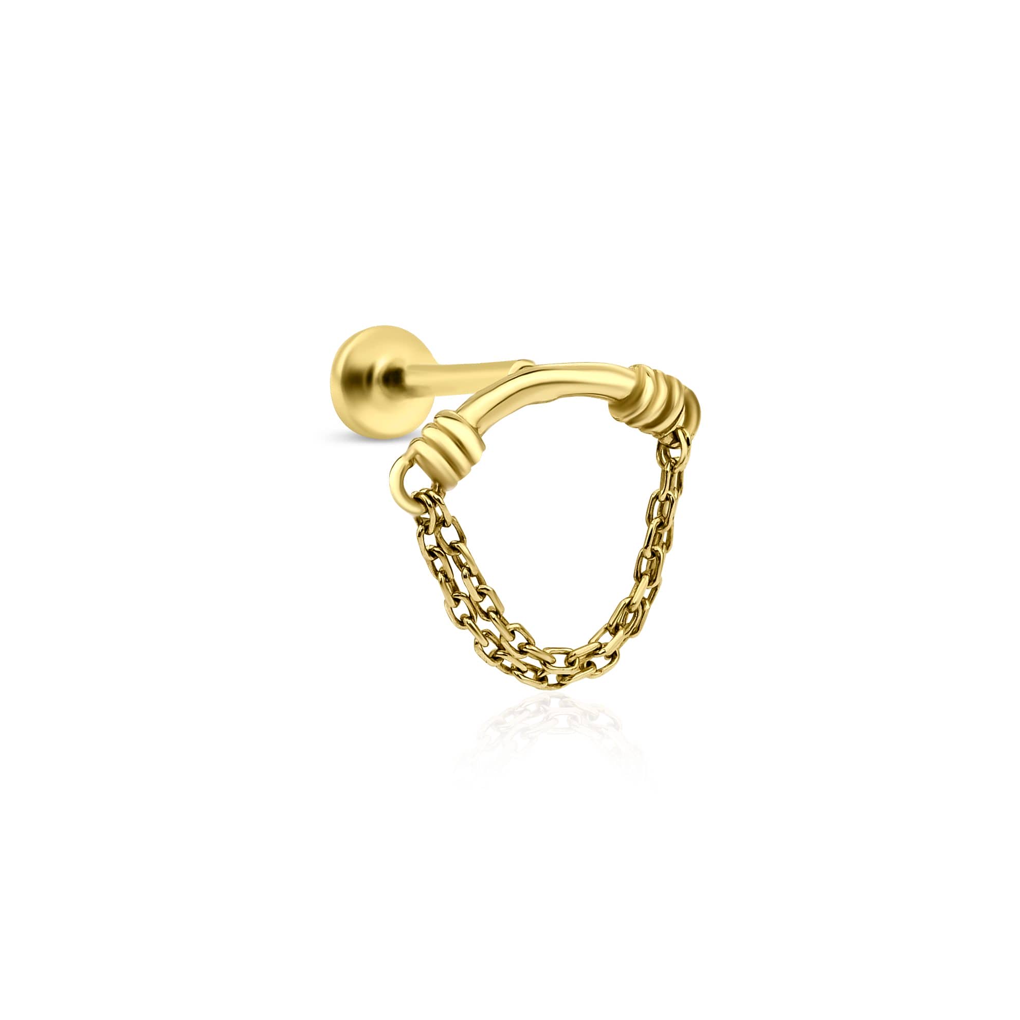 Solid Gold Chain Piercing