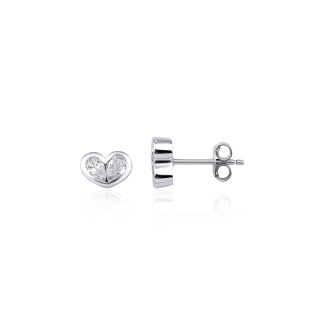 Tsuki - Pear Diamond Heart 0.61ct Studs