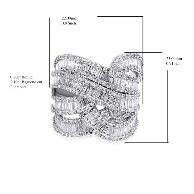 Baguette Diamond Queen 2.65ct Ring