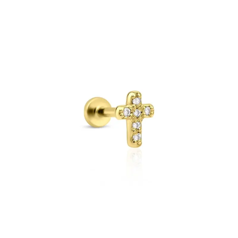 Diamond Cross 0.04ct Piercing