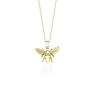 Gold And Diamond 0.01ct Bee Necklace