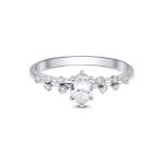 Oval Diamond Engagement 0.38ct Ring