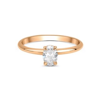 Oval Diamond Solitaire 0.52ct Ring