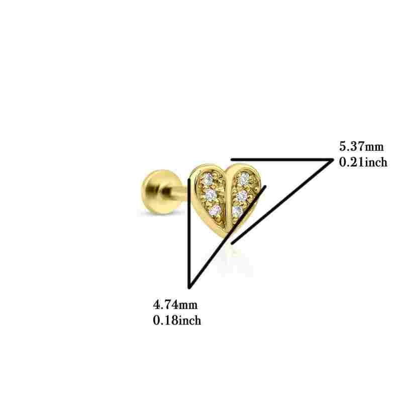 Diamond Heart 0.07ct Piercing