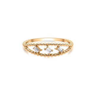 Baguette 0.06ct Diamond Stacking Ring