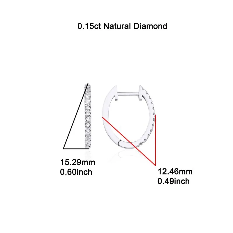 0.15ct Diamond Huggies Earring