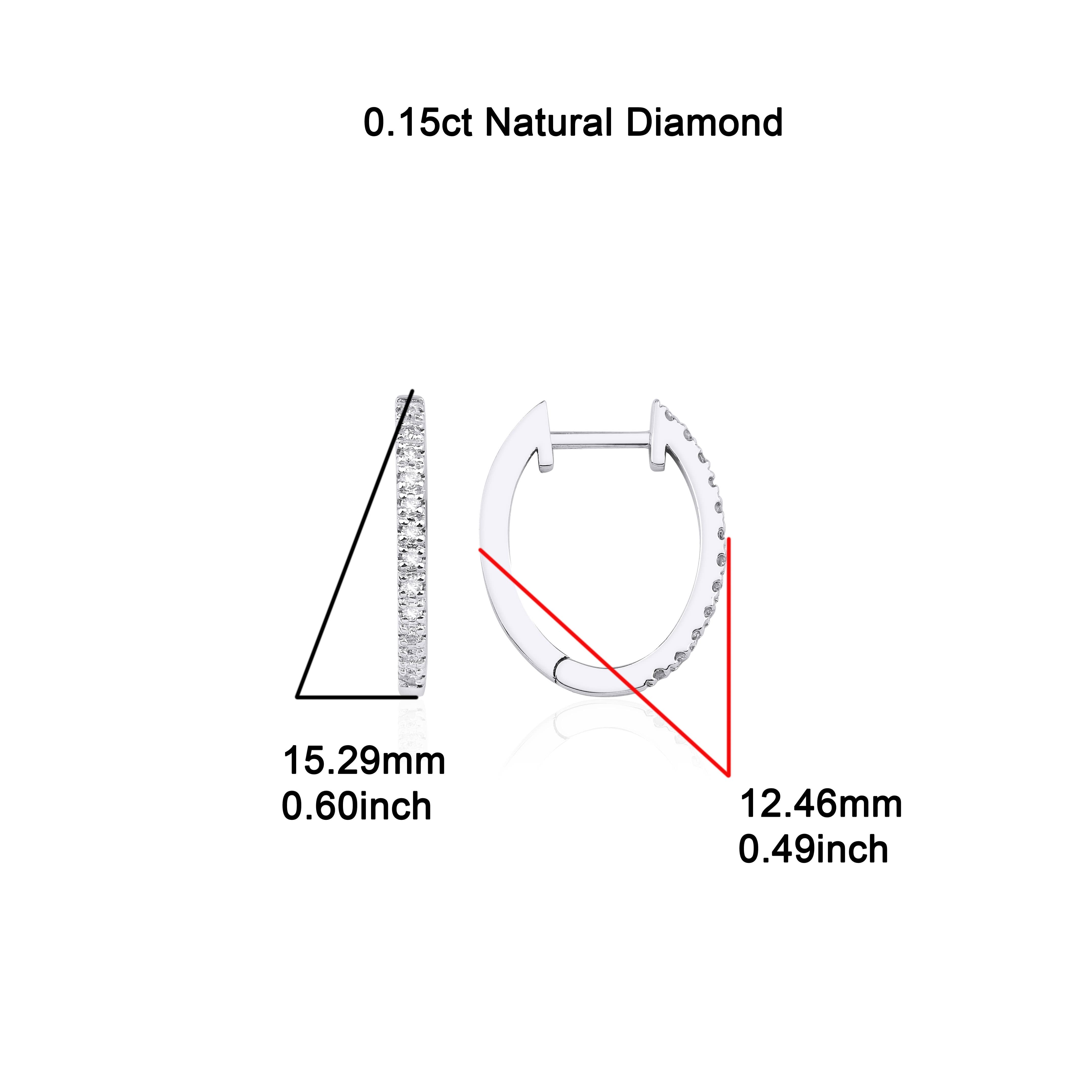 0.15ct Diamond Huggies Earring