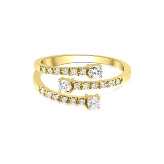 Three Row 0.34ct Diamond Ring