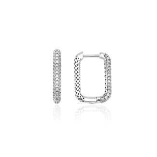 Micro Pave Diamond 0.40ct Huggie Earrings