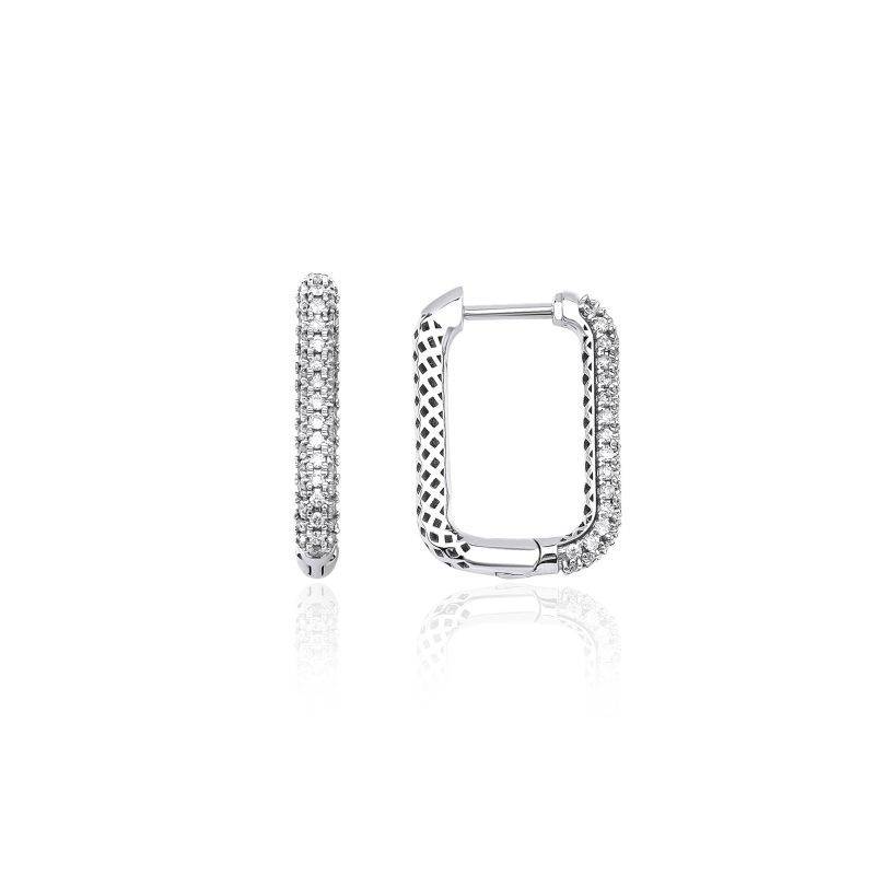 Micro Pave Diamond 0.40ct Huggie Earrings