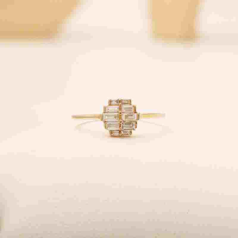 Art Deco Baguette 0.35ct Diamond Ring