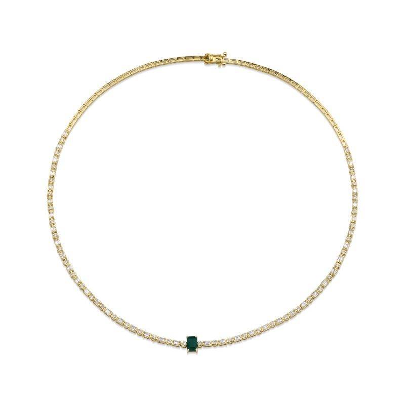 Emerald And Diamond 3.00ct Necklace