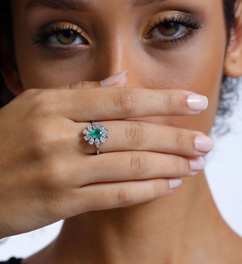 Emerald And Diamond Cocktail 2.00ct Ring