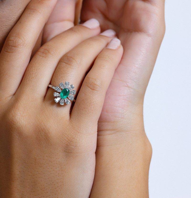 Emerald And Diamond Cocktail 2.00ct Ring