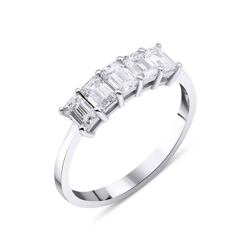 Emerald Cut Diamond Wedding 1.00ct Ring