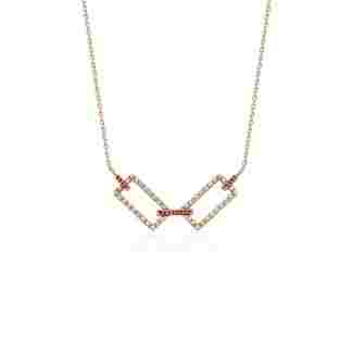 Diamond Rectangular 0.29ct Necklace