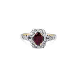 Pigeon Blood Ruby And Diamond 1.58ct Ring