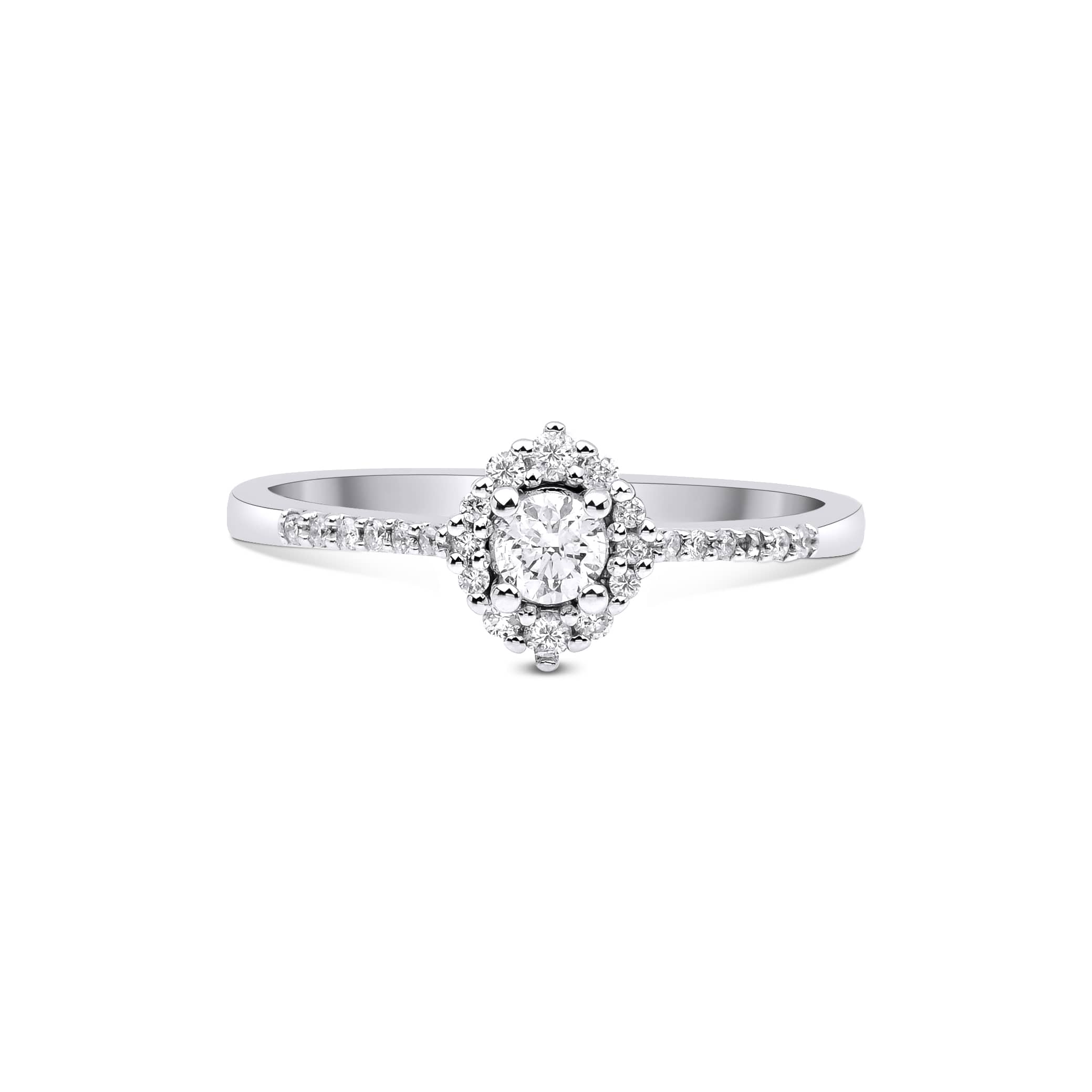 Vintage Inspired 0.32ct Diamond Engagement Solid Gold Ring