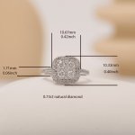 Diamond Cluster 0.73ct Ring