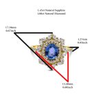 Ceylon Sapphire And Diamond Cluster 2.45ct Ring