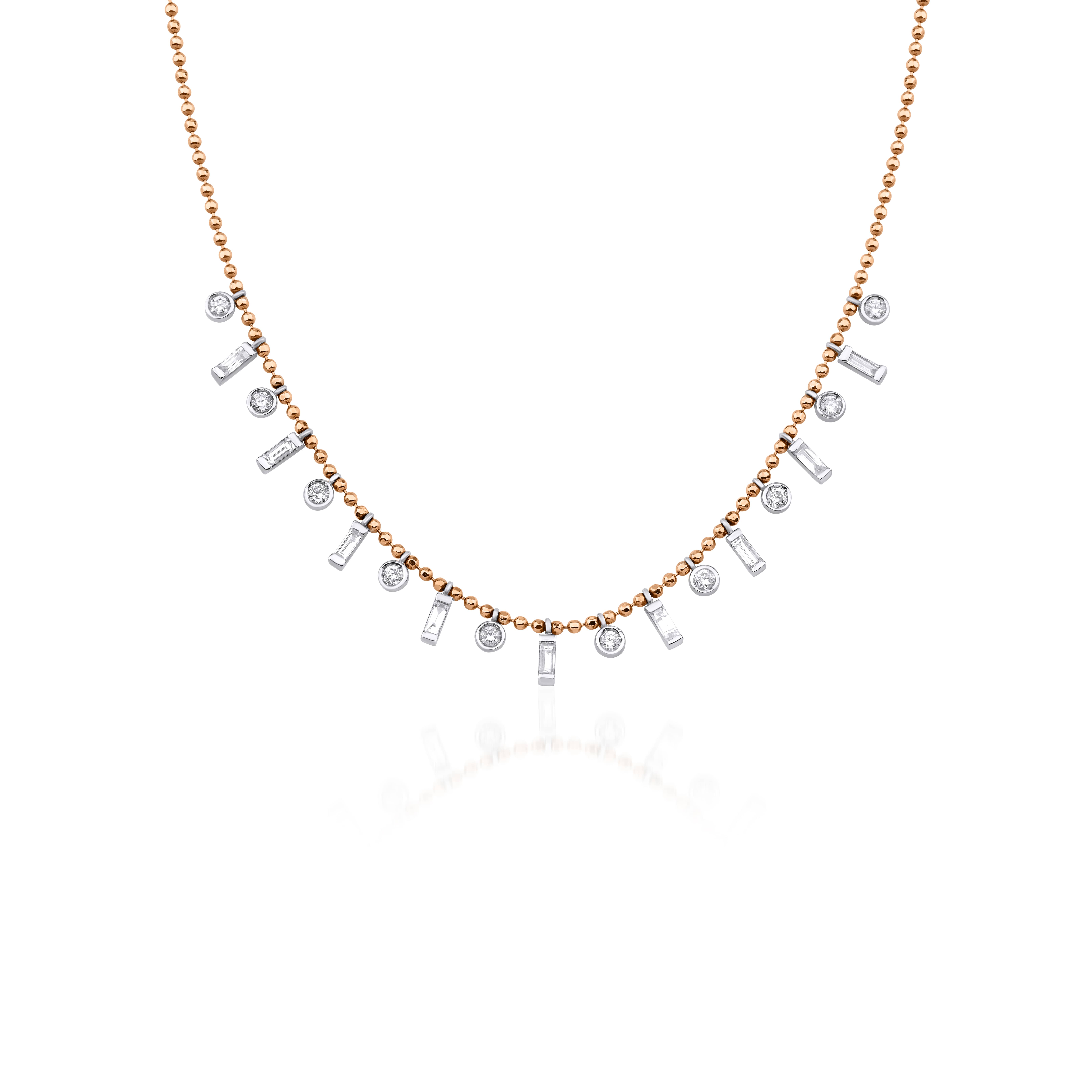 Baguette Cut Diamond 0.57ct Necklace