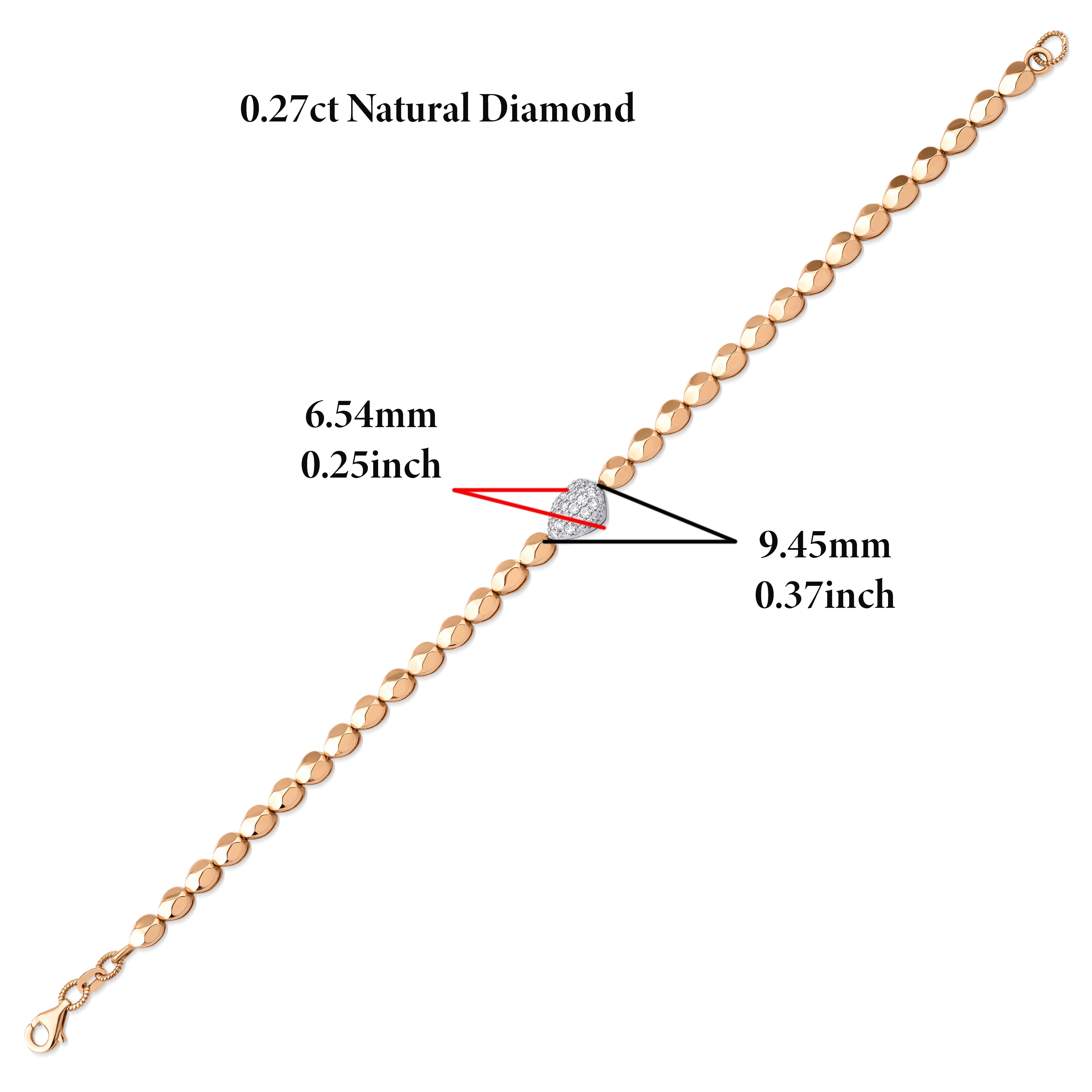 Diamond Rose Gold 0.27ct Bracelet