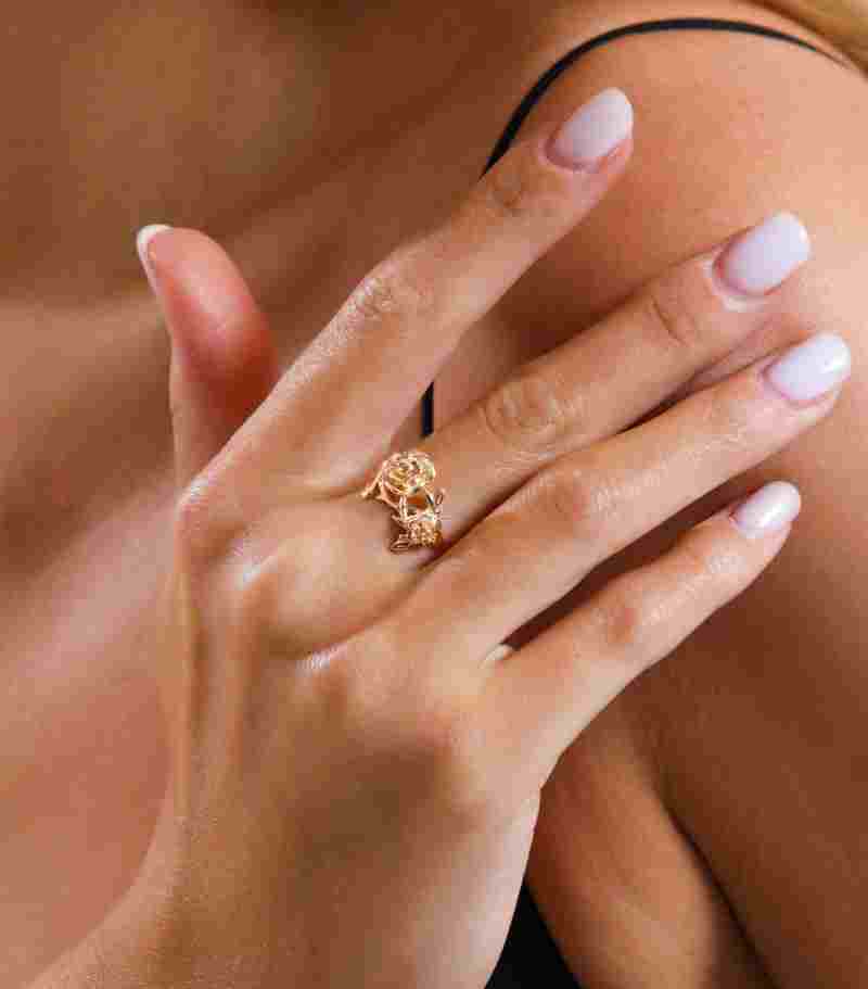 Rose Solid Gold Ring