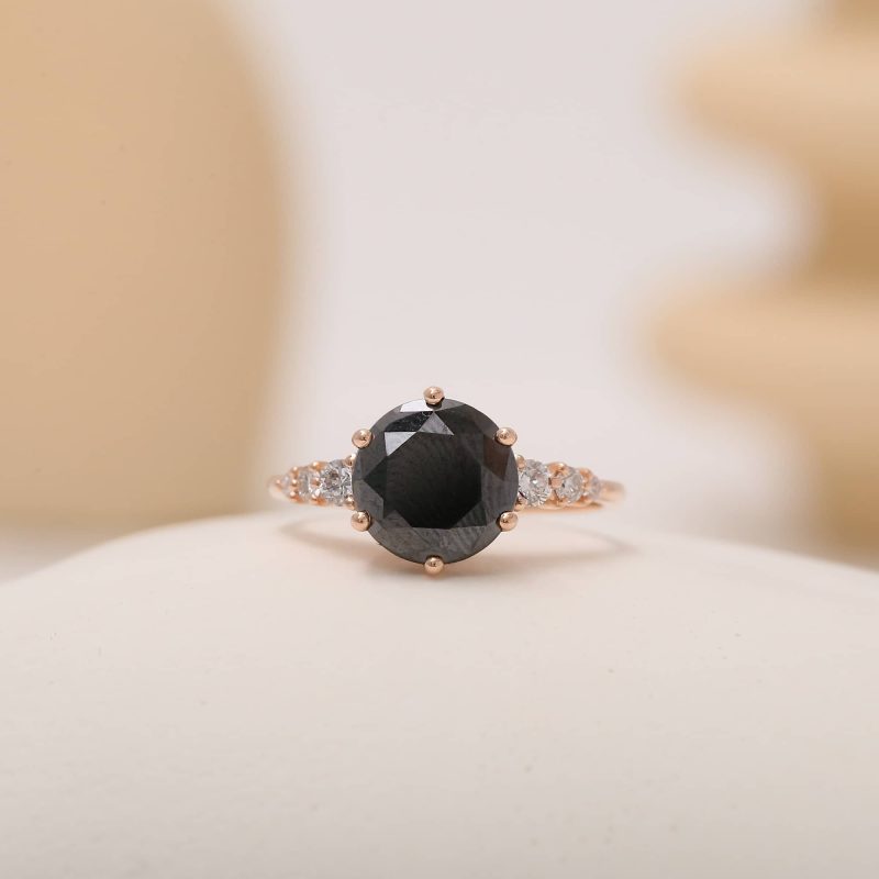 Black Diamond 2.39ct Engagement Ring