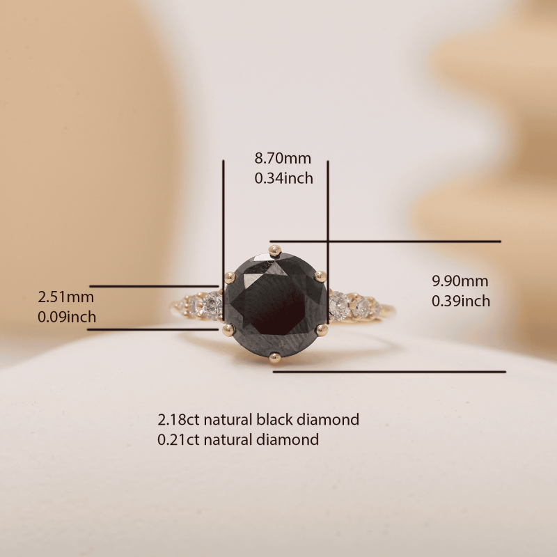 Black Diamond 2.39ct Engagement Ring