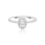 Oval Diamond 0.38ct Ring