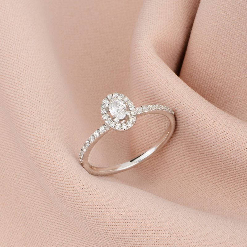 Oval Diamond 0.38ct Ring