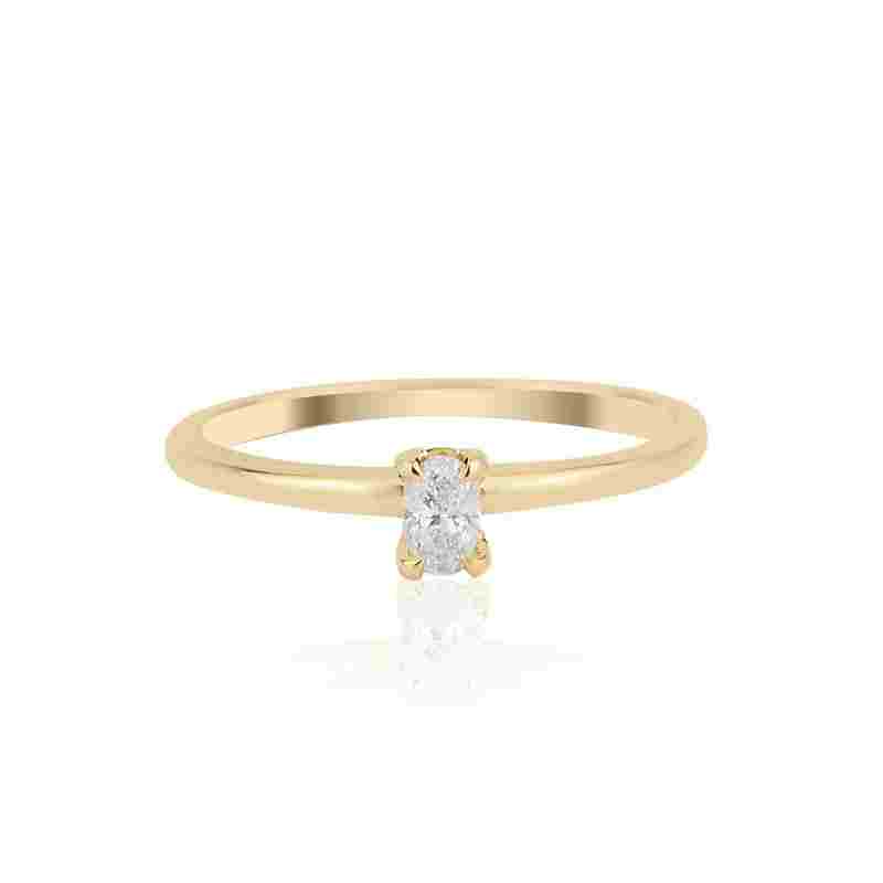 Oval Diamond 0.15ct Ring