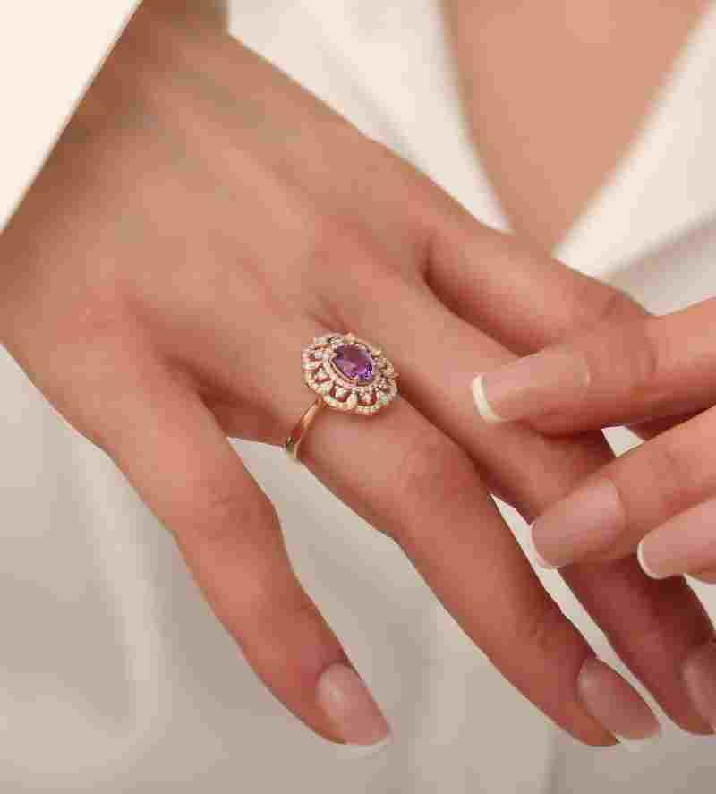 Pink Sapphire 2.36ct Diamond Ring