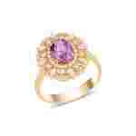 Pink Sapphire 2.36ct Diamond Ring