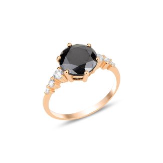 Black Diamond 2.39ct Engagement Ring