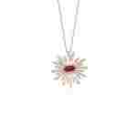 Ruby And Diamond Sun 0.97ct Necklace