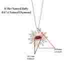 Ruby And Diamond Sun 0.97ct Necklace