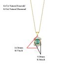 Emerald And Diamond  Cluster 0.82ct Necklace