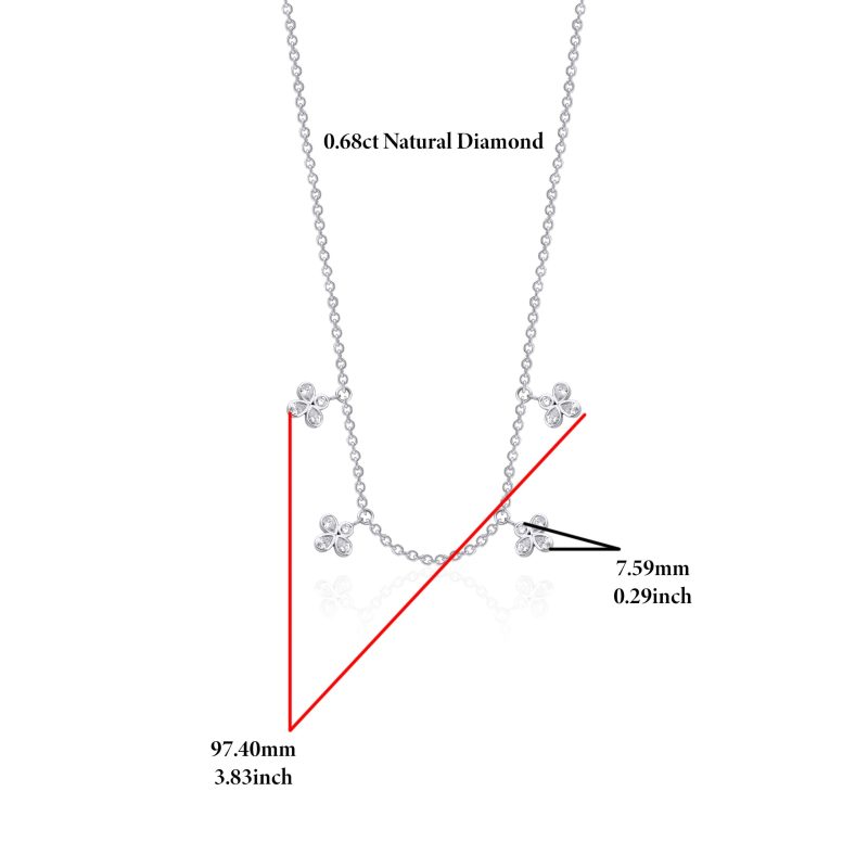 Diamond Leaf 0.68ct Neckalce