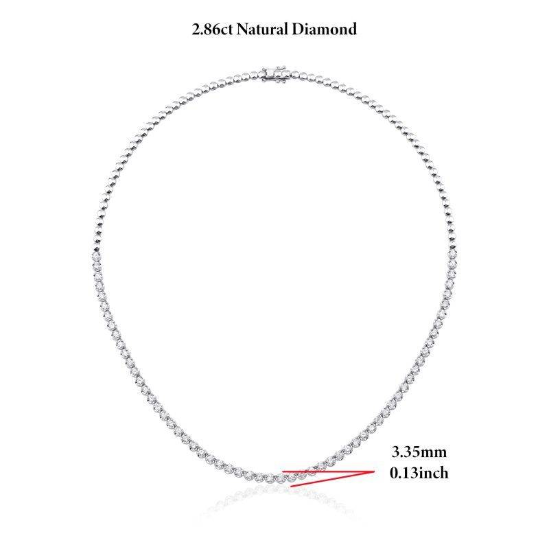 Diamond Tennis 2.86ct Necklace