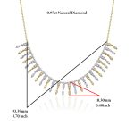 Diamond Two Tone Gold Chain 0.97ct Necklace