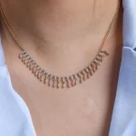 Diamond Two Tone Gold Chain 0.97ct Necklace